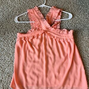 J.Crew Ruffle Sleeveless Top